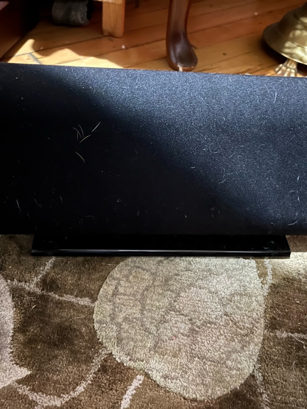 Black Wireless Soundbar with Fabric Grille
